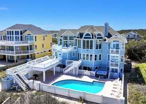 Exterior - OCEANFRONT, 9 BRs, Private Pool, Theater Rm, Rec Rm, Ocean Views, PI134, Heavenly Dayz (Corolla)