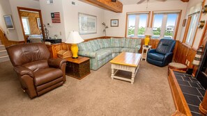 电视、壁炉、立体声音响