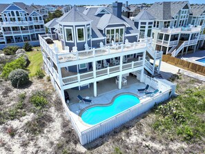 Exterior - OCEANFRONT, Private Pool, Ocean Views, Hot Tub, BU85, Lifes a Beach (Corolla)