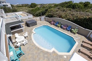 A heated pool - OCEANFRONT, Ocean Views, Priv Pool, H Tub!, BU38, Chunk O Dune (Corolla)