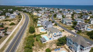 Exterior - Oceanside, 7 BRs, Priv Pool, H Tub, Community Amenities, VOH3, Safe Harbor (Corolla)