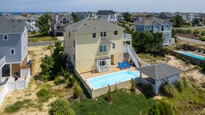 Exterior - Oceanside, 7 BRs, Priv Pool, H Tub, Community Amenities, VOH3, Safe Harbor (Corolla)