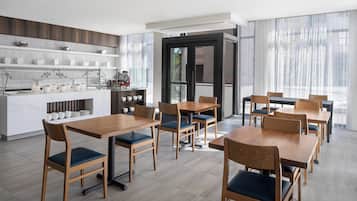 Mini-fridge, coffee/tea maker