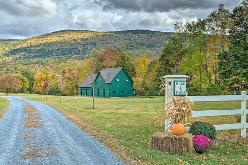 Luxe 'Green Barn' Near Skiing w/ Mt Equinox Views!