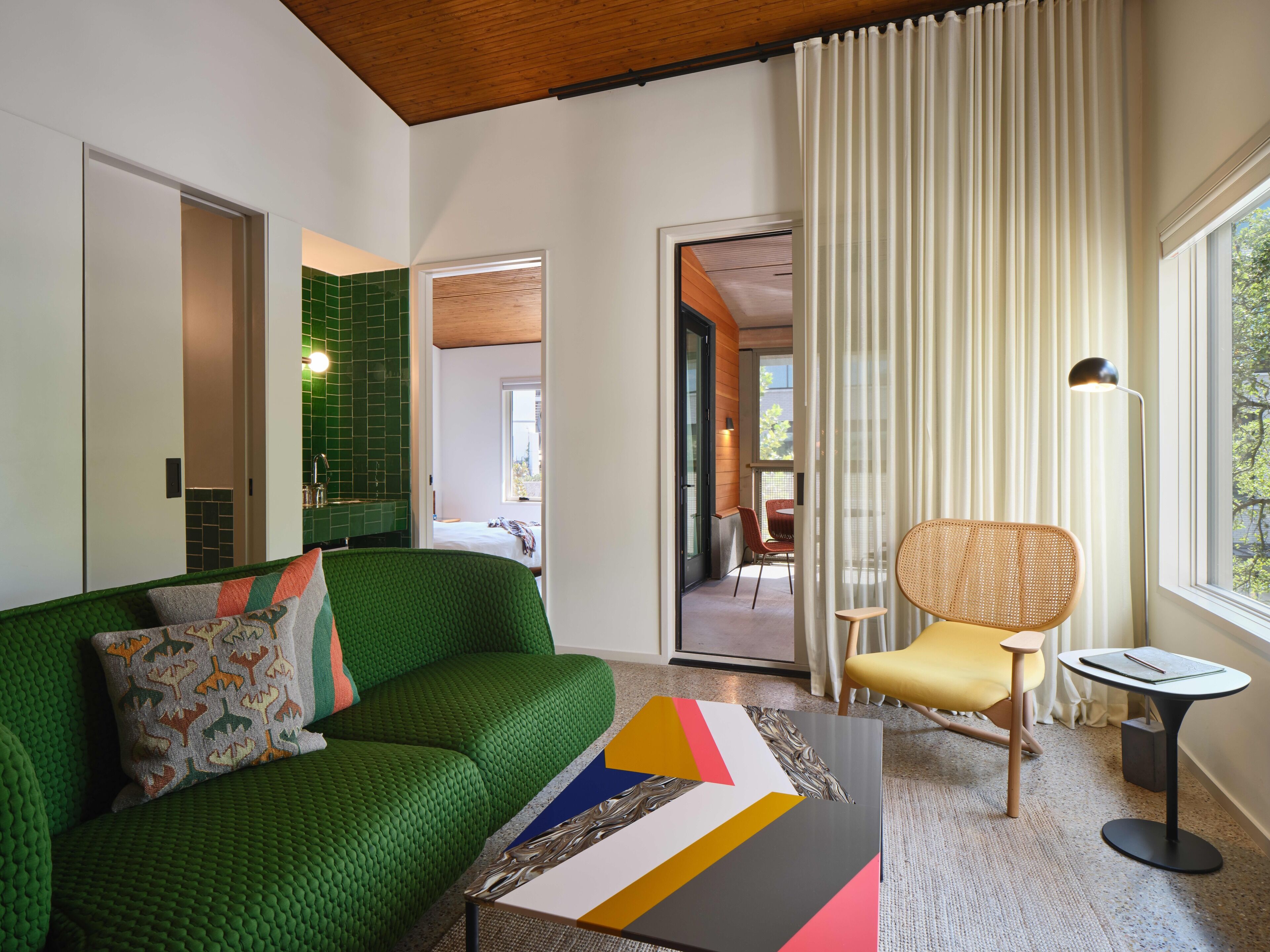 King Suite with Patio | Living area | 42-inch Smart TV with digital channels, TV, Netflix