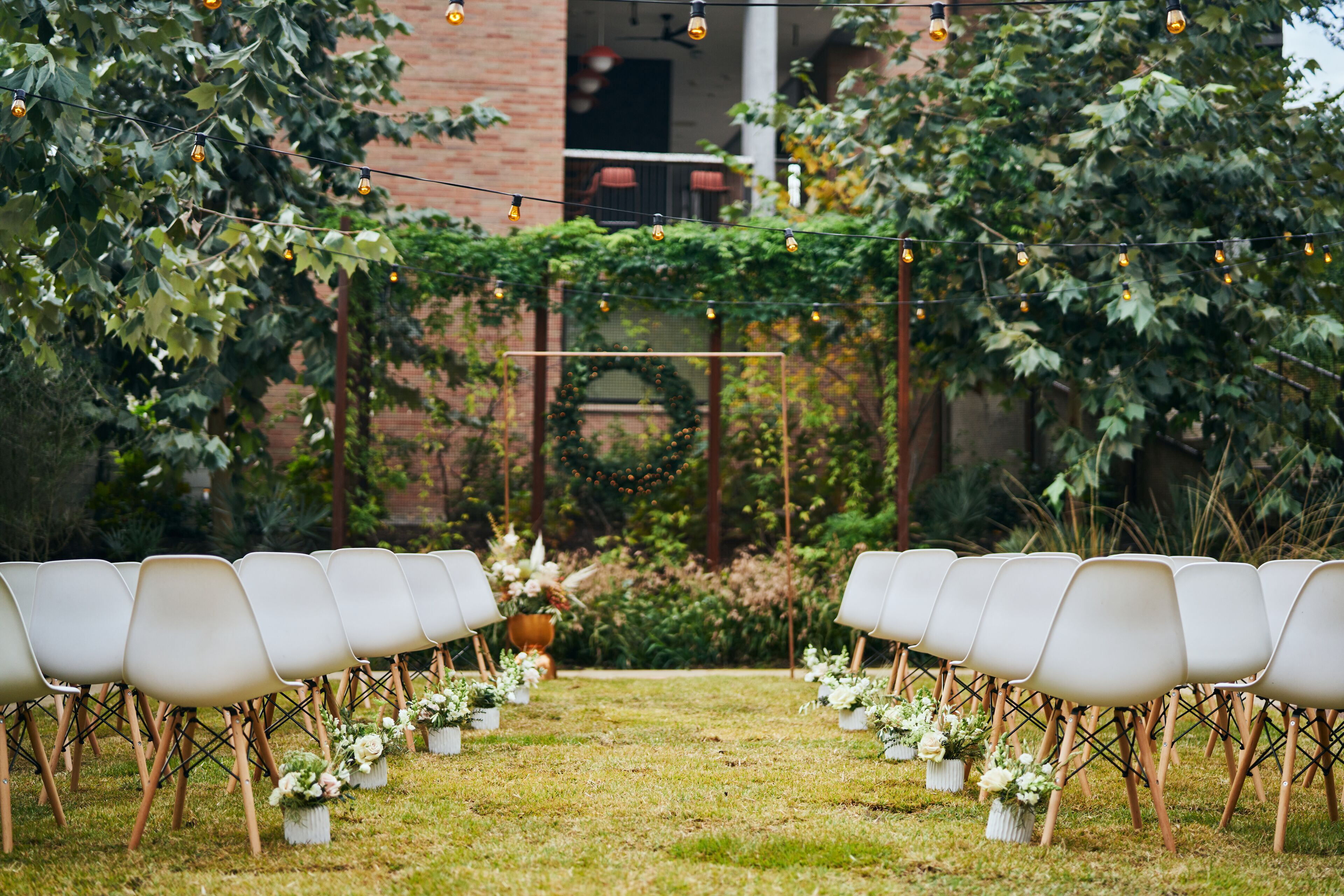 outdoor wedding area