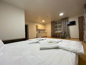 Kamar Double atau Twin Bisnis | Minibar, meja kerja, ruang kerja ramah laptop, dan tirai kedap cahaya