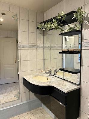 Shower, hair dryer, soap, toilet paper - La Charmante (Xertigny)