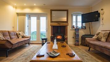 TV, fireplace, DVD player