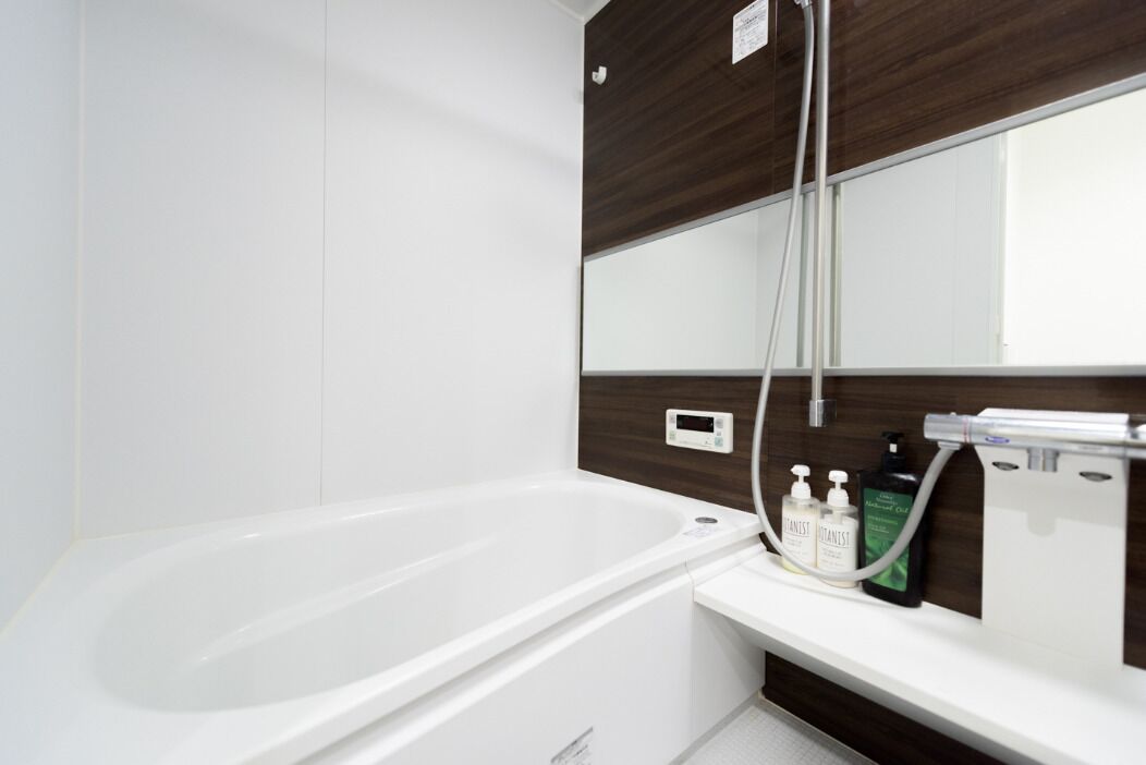 Separate tub and shower, deep soaking tub, hair dryer, electronic bidet