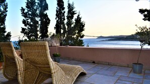 Villa, 3 Bedrooms | Terrace/patio - Zeus Villa- Seaview Luxury Villa (Marathon)