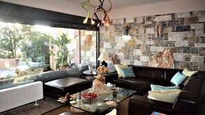 Villa, 3 Bedrooms | Living room - Zeus Villa- Seaview Luxury Villa (Marathon)