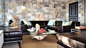 Villa, 3 Bedrooms | Living room - Zeus Villa- Seaview Luxury Villa (Marathon)