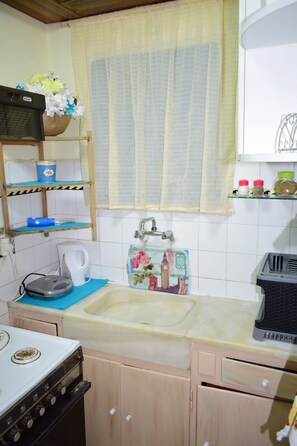Apartamento standard | Cozinha privada | Geladeira, fogão, torradeira