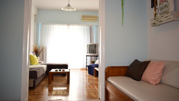 Standard Apartment | Living area | Flat-screen TV - Apartment 6 min from City Center & Acropolis (Athens)