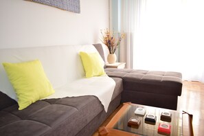 Standard Apartment | Living room | Flat-screen TV - Apartment 6 min from City Center & Acropolis (Athens)