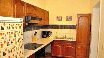 Apartment | Private kitchen | Fridge, stovetop, coffee/tea maker