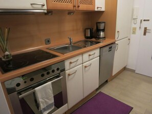 Appartement | Privékeuken | Een koelkast, een kookplaat, een vaatwasser