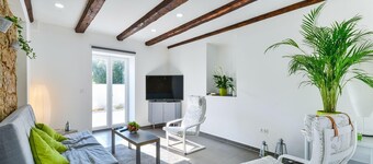 Villa Dragica mit Pool auf Terasse nur 50 m vom Meer in Privlaka, Kroatien