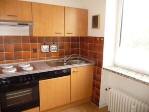 Apartment | Private kitchen | Fridge, microwave, stovetop, dishwasher