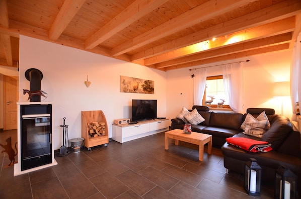 Fernseher, Kamin