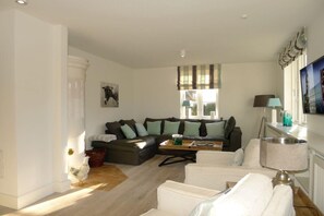 Apartment | Wohnzimmer | Fernseher, Kamin, DVD-Player