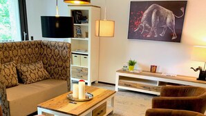 Apartment | Living room - Ferienwohnung Tongrube 145 m2 5 Gäste Garten (Erkrath)
