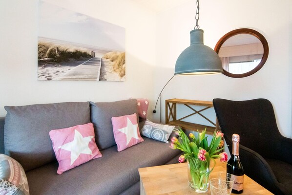 Apartment | Living room | TV, DVD player - Schimmelreiter (Husum)