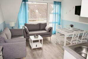 Apartment (Wohnung "Amrum" - Haus Dünengras) | Living room | TV - Wohnung "amrum" - Haus Dünengras (Büsum)