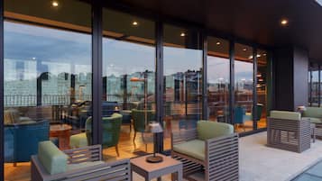 Rooftop bar, ocean views, open daily