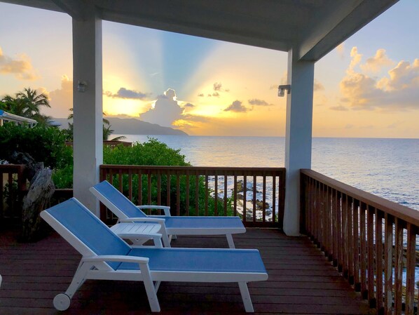 Terrace/patio - Dramatic Oceanfront House with Pool--Cane Bay Sanctuary (Christiansted)
