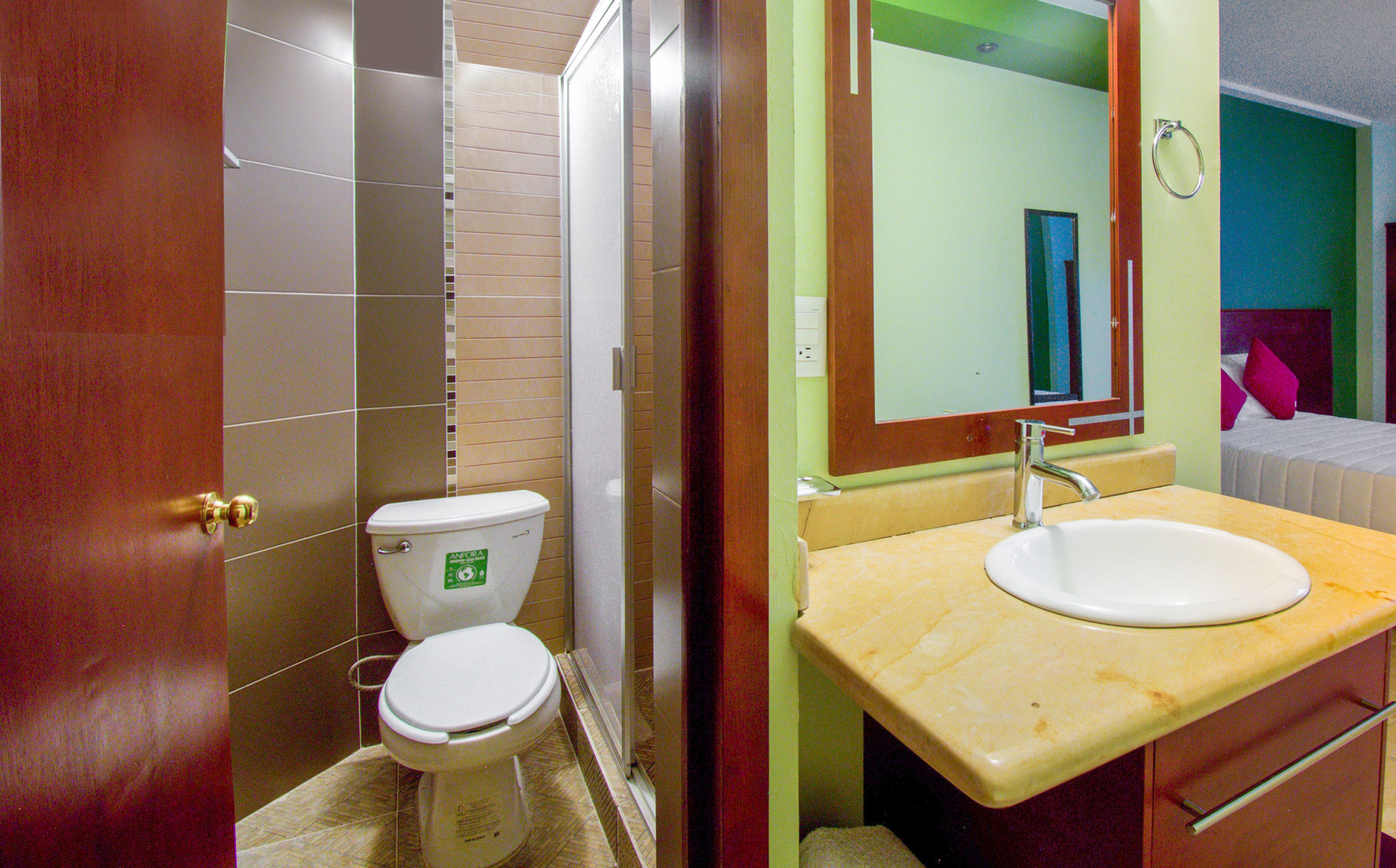 standard room | bathroom | shower, free toiletries, towels, soap