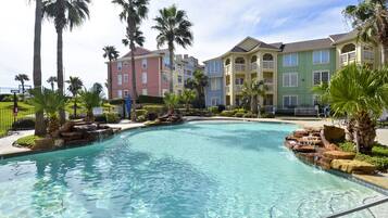 Outdoor pool, a heated pool