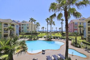Outdoor pool, a heated pool - Spectacular sunrise and ocean views!  Award winning "Best Condo Rentals!" (Galveston)