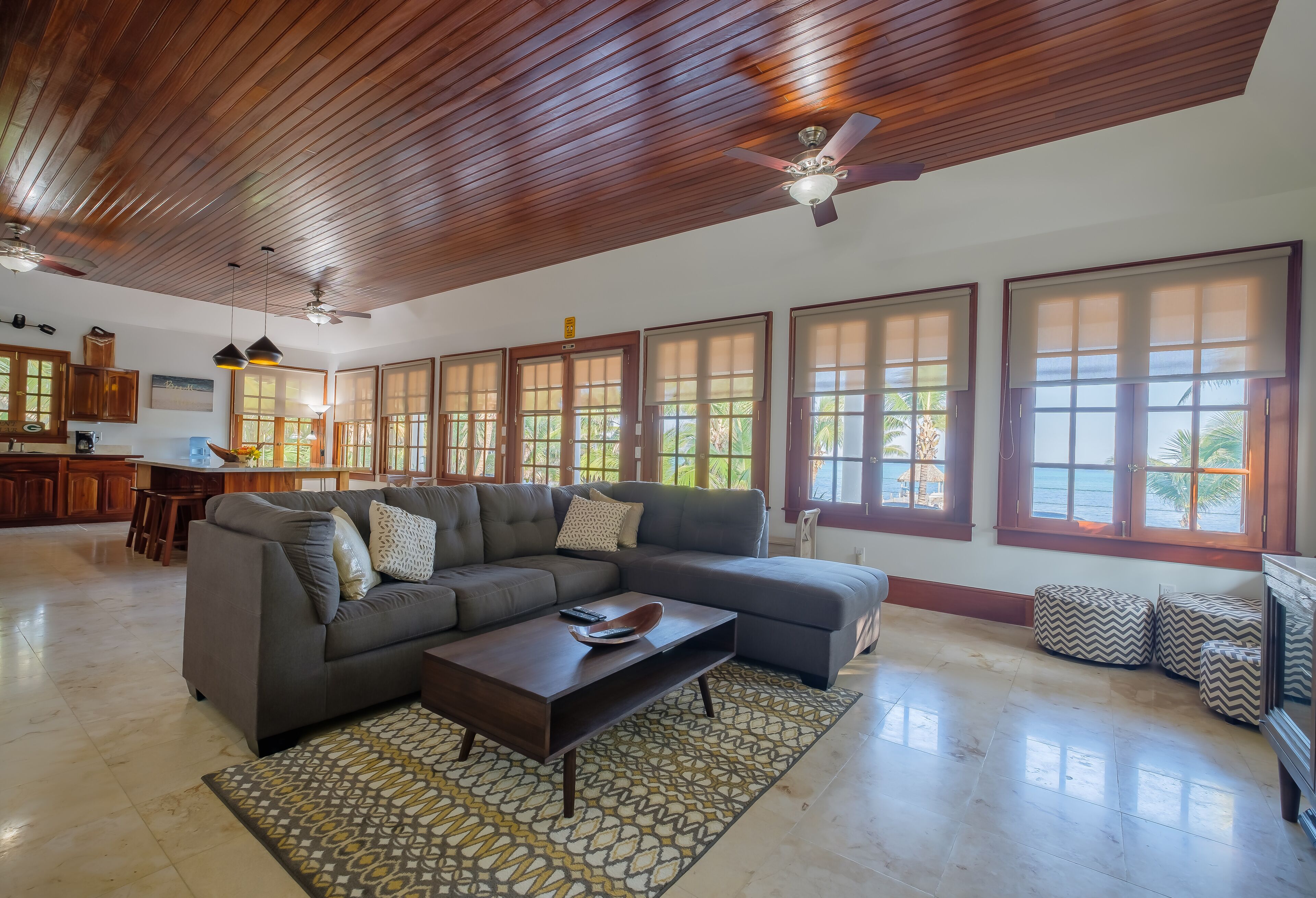 Luxury Villa, Multiple Beds, Private Pool, Beachfront | Living area | 60-inch Smart TV with cable channels, TV, DVD player