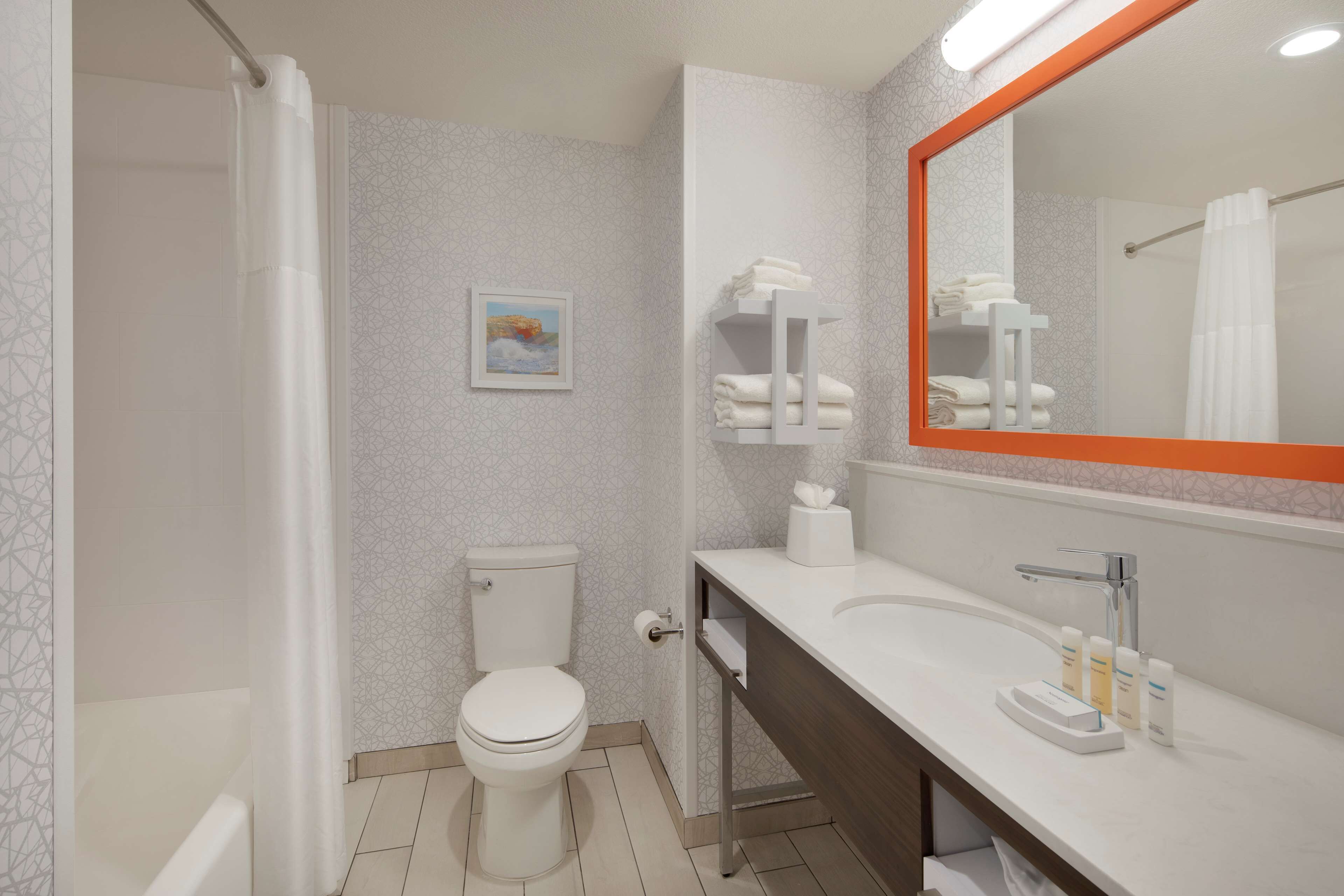 combined shower/bathtub