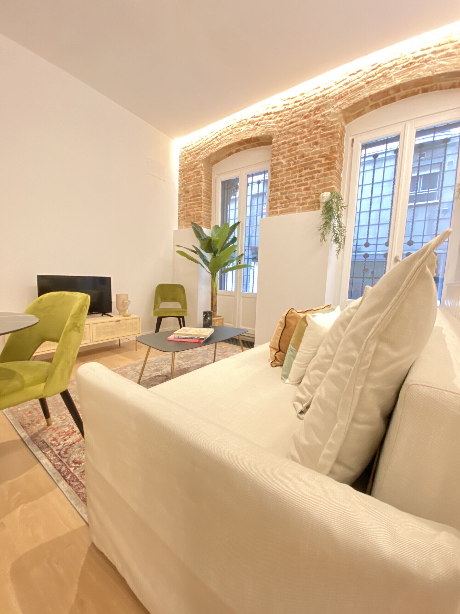 Una televisión de pantalla plana