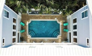 Outdoor pool, a heated pool - Steps to Private Beach - Private Heated Pool - 30A - Near Seaside - Sleeps 27 (Santa Rosa Beach)