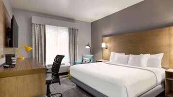 Premium bedding, down duvets, pillow-top beds, in-room safe