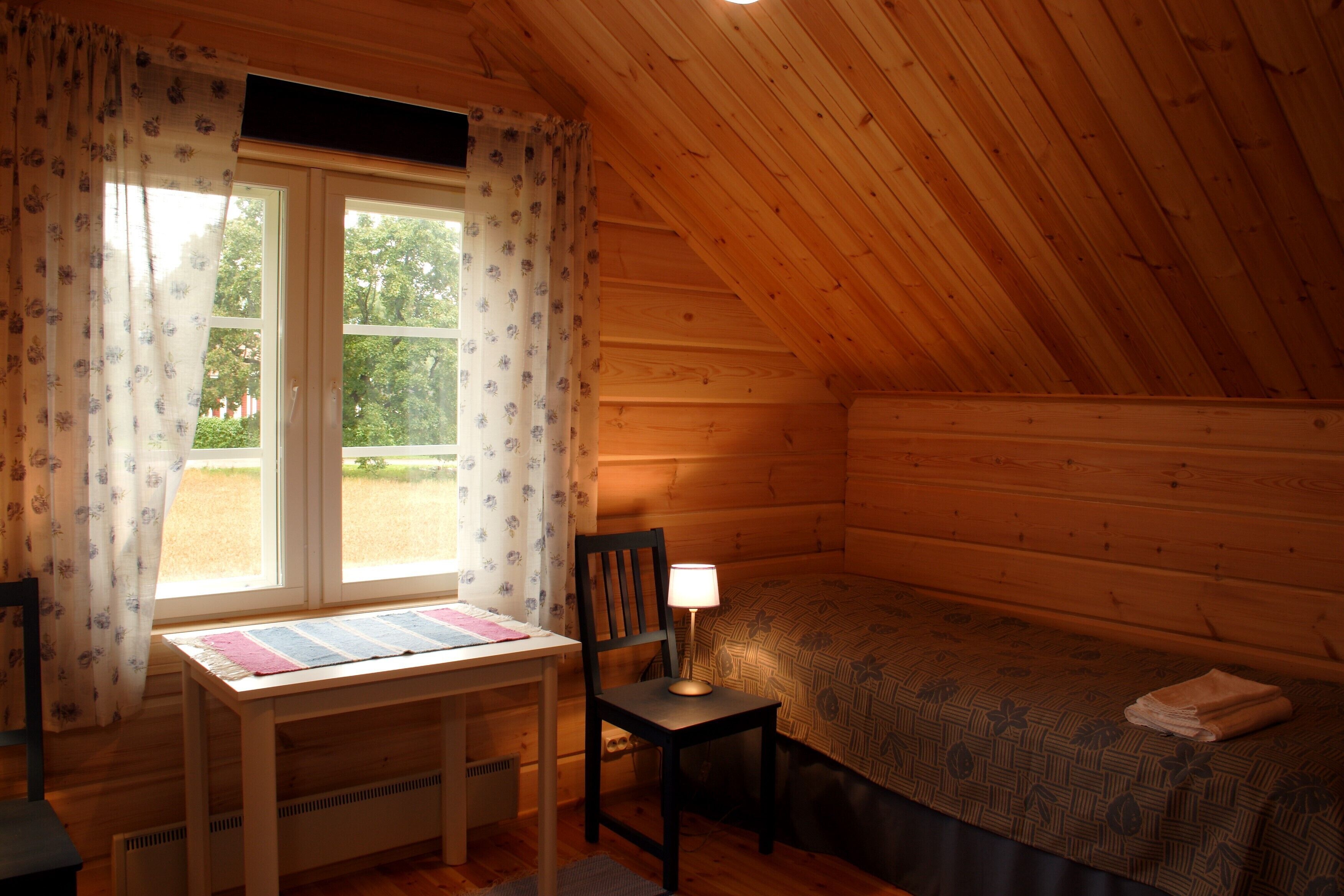 Rumah Comfort, sauna | Tirai kedap cahaya, setrika/meja setrika, dan seprai linen