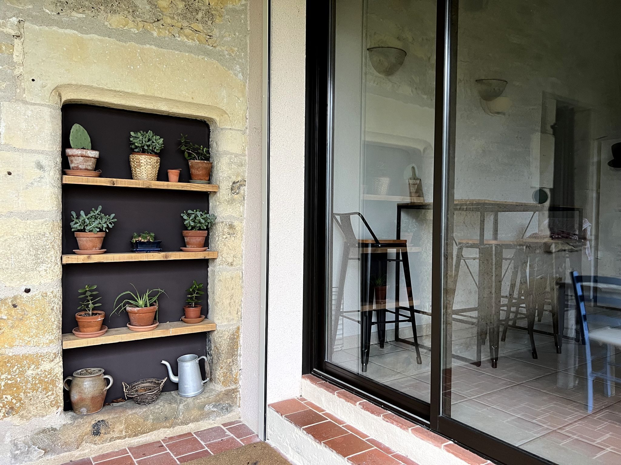 Cottage Supérieur, vue cour intérieure (La Ferme de Gondières) | Terrasse/Patio