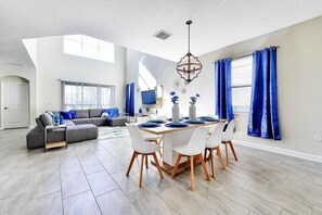 House (Champion Gate Brand New Home with Pri) | Living room | TV - Beach Retreat by Orlando Short Term (Davenport)