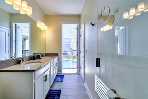 House (Champion Gate Brand New Home with Pri) | Bathroom | Free toiletries, towels - Beach Retreat by Orlando Short Term (Davenport)