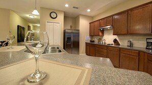 House (Gated Community! Sparkling private po) | Private kitchen - Sunset Lake Villa by Orlando Short Term (Kissimmee)