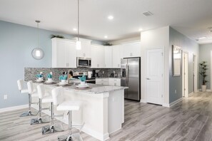 House (Champions Gate Resort, game room, pri) | Private kitchen | Oven, coffee/tea maker, toaster, blender - Caribe Isle by Orlando Short Term (Davenport)
