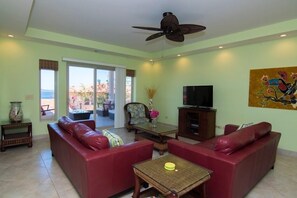 Villa Luxe, 3 chambres, piscine privée, vue océan | Salle de séjour