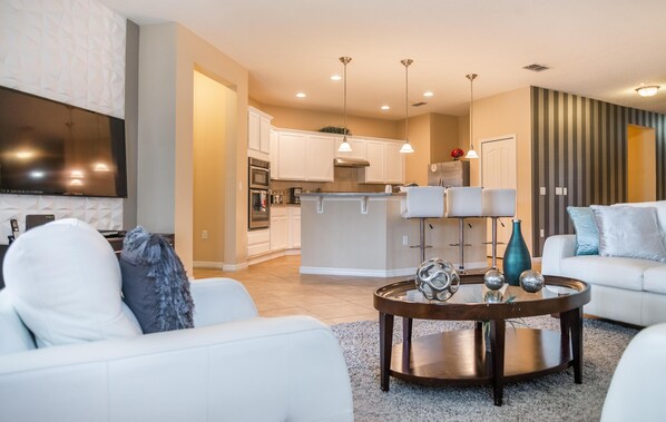 House (Gated Community, Private pool and ga) | Living room | TV, foosball