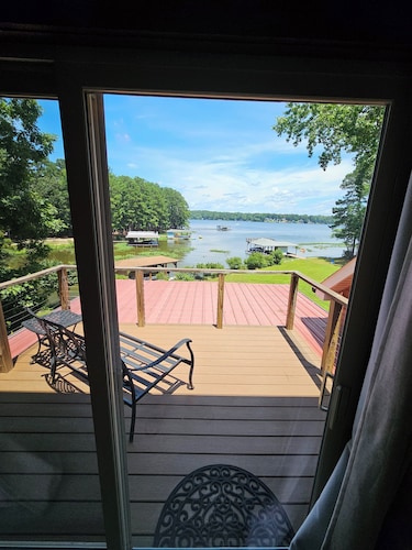 Spacious Lake Gaston Waterfront with Flat Lot, Great Views & Premier Host