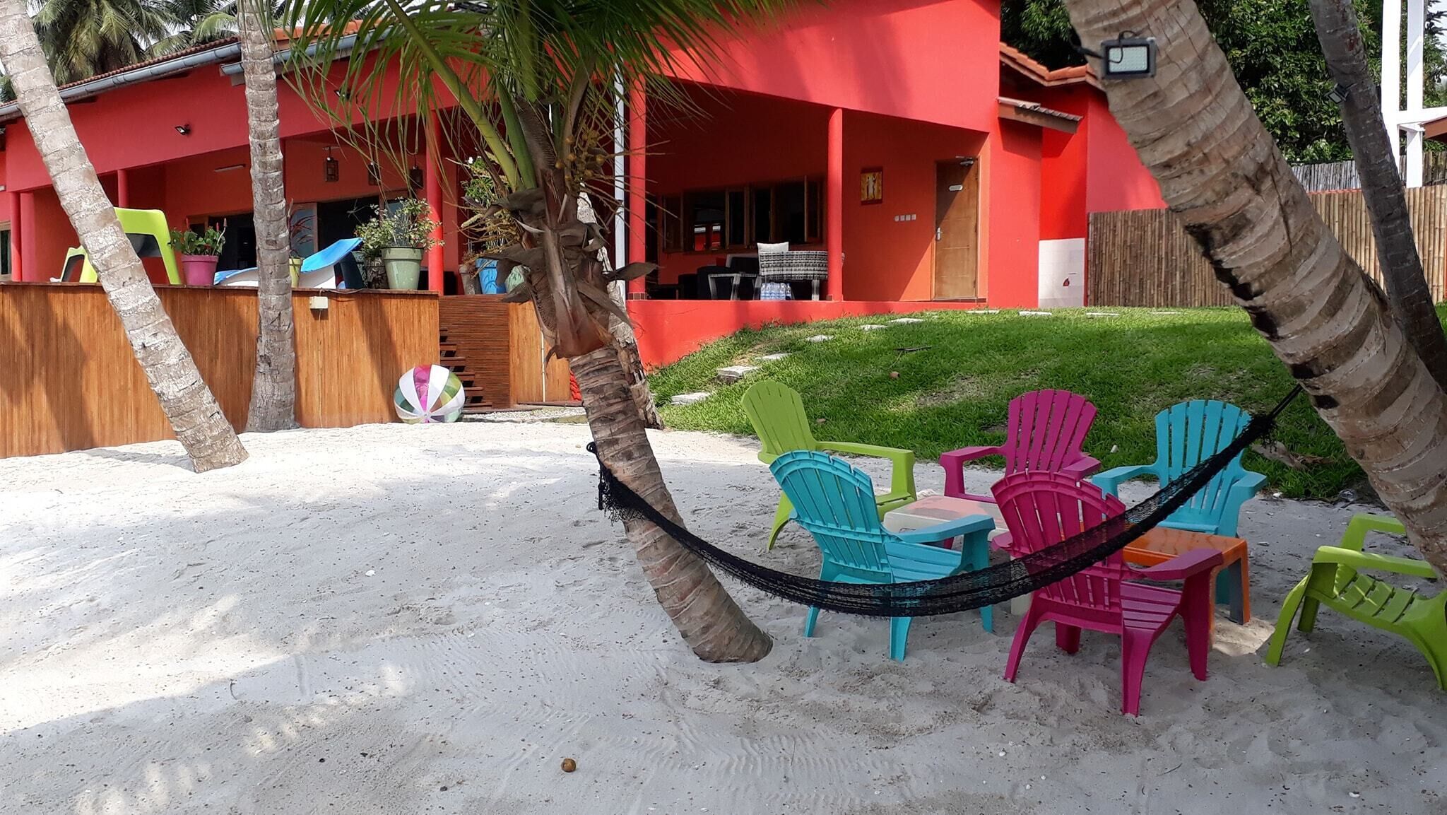 Outdoor banquet area
