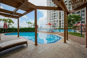 Indoor pool, outdoor pool